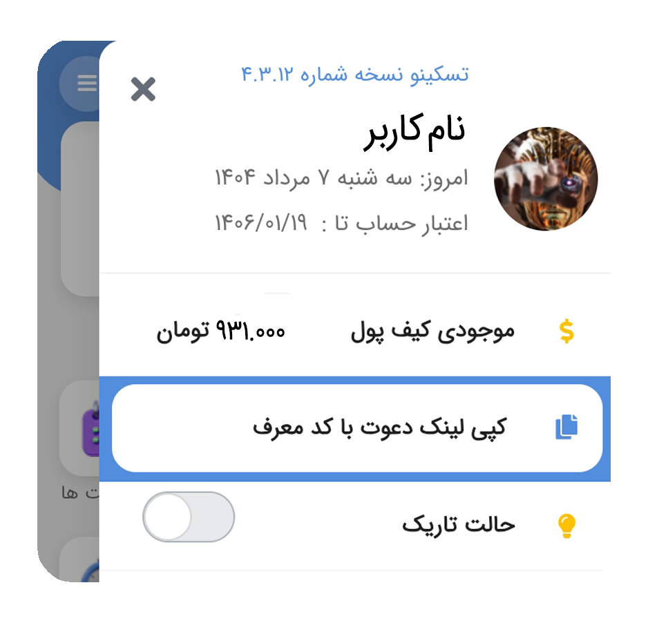 کیف پول تسکینو